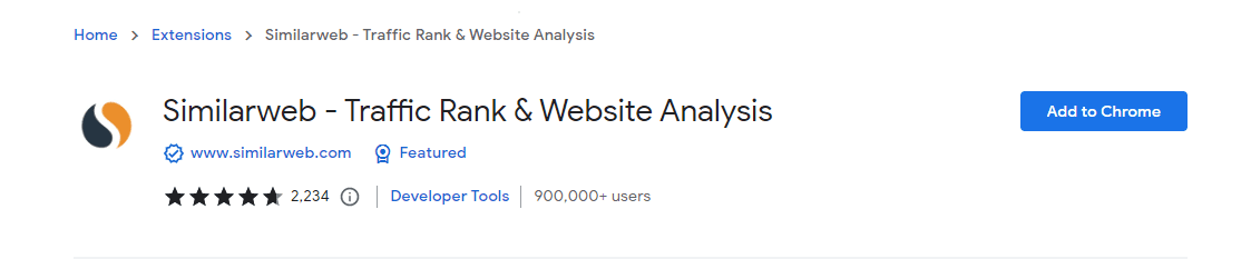 اکستنشن Similarweb